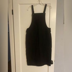 Bridge & Burn Renee Black Overalls Dress